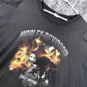 Harley-Davidson Shirt Mens 3XL Black Rocky Top Pigeon Forge TN Flames Tee